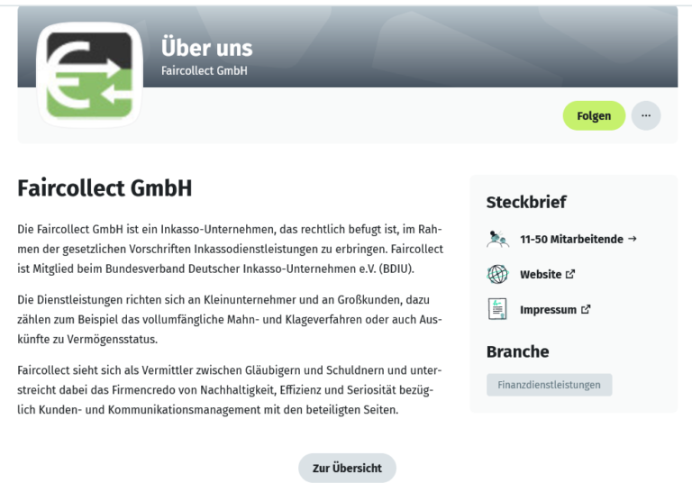 Faircollect Inkasso (XING)