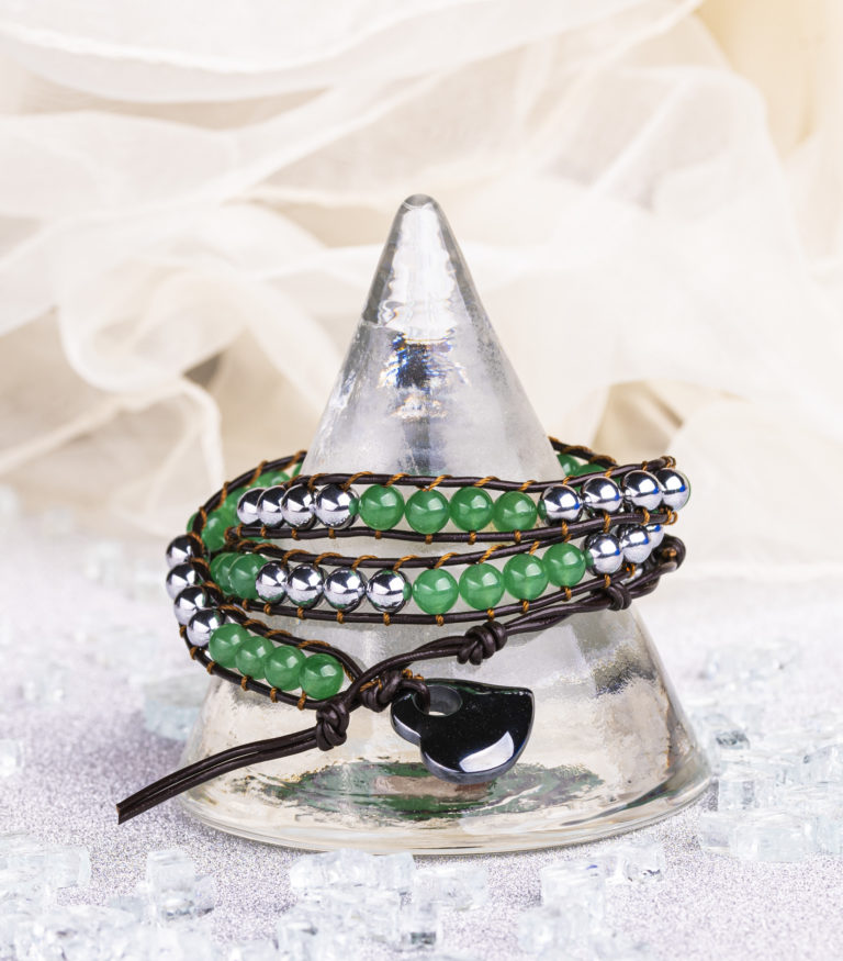 Magnet Wickelarmband gruener Aventurin 768x875