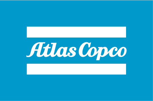 Atlas Copco Logo White on Blue RGB LoRes