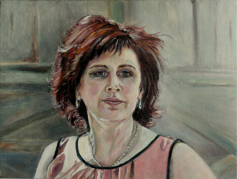 Portrait of Sigute by Jura Kuba oil on canvas oil painting 40 x 30 cm 768x580