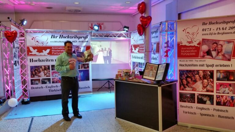 dj mirko gerhard als hochzeits dj auf der hochzeitsmesse hochzeits animateur 1 Kopie 768x432