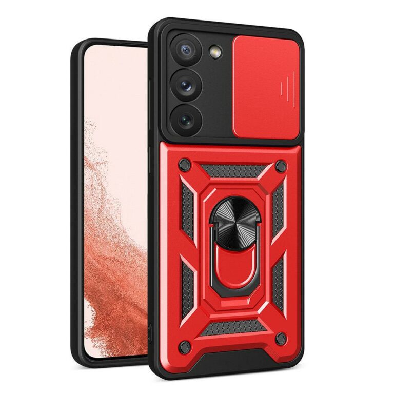 eng pl Hybrid Armor Camshield case for Samsung Galaxy S23 armored cover with camera cover red 137813 1 768x768