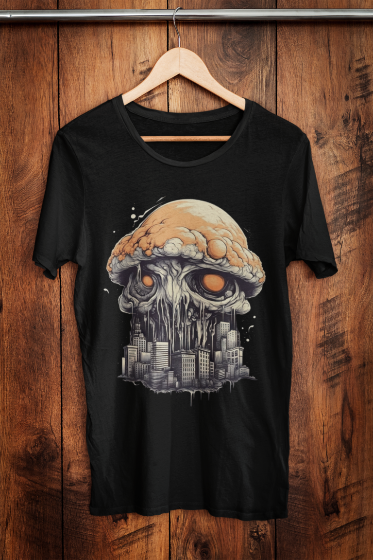 mockup of a heathered t shirt placed on a hanger against a wooden wall m18081 r el2 25 768x1151