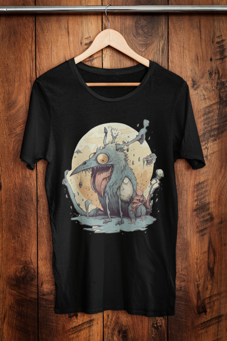 mockup of a heathered t shirt placed on a hanger against a wooden wall m18081 r el2 6 768x1151