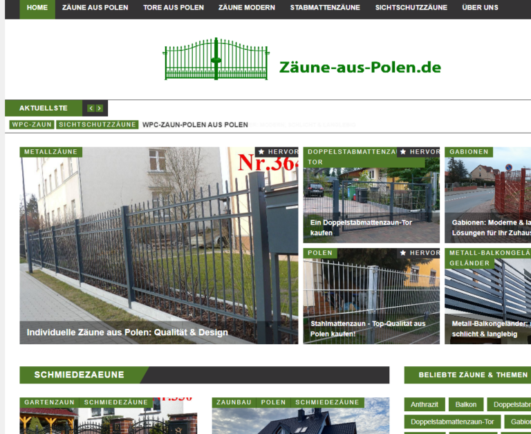 2024 01 29 13 39 31 Guenstige und hochwertige Zaeune und Tore aus Polen zaeune aus polen.de  768x628