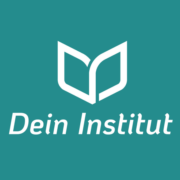 Dein Institut Logo 25 25 weiss petrol 768x768